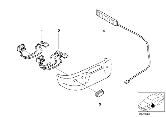Genuine BMW 61318410672 E36 Switch F Longitudinal Seat Adjustm.,Rhgt (Inc. Z3 M, Z3 2.5 & Z3 1.8) | ML Performance US US Car Parts