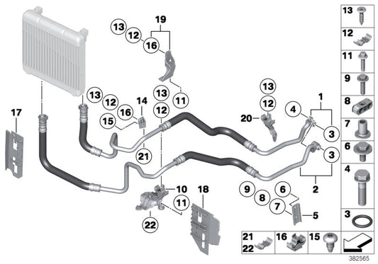 Genuine BMW 17227589516 Oil Cooling Pipe Outlet (Inc. 750i, 750LiS & 550i) | ML Performance US US Car Parts