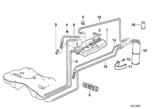 Genuine BMW 16131182211 E38 Pipe 1 (Inc. 728iL, 740d & 740i) | ML Performance US US Car Parts