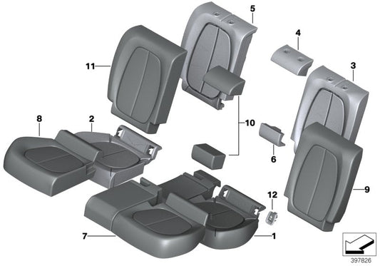 Genuine BMW 52207466830 Seat Cover Leather Right SCHWARZ (Inc. X1 & 218d) | ML Performance US US Car Parts