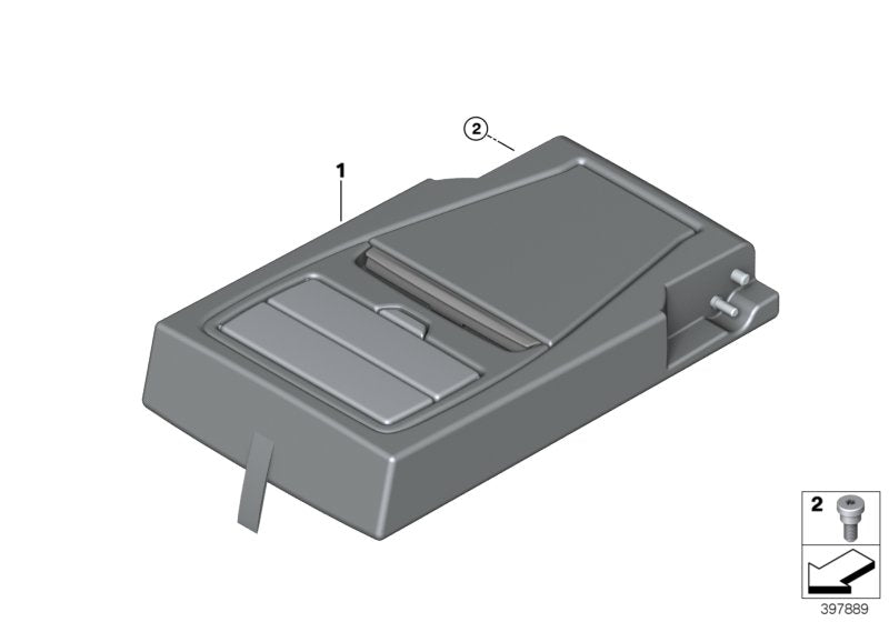 Genuine BMW 52207461529 F46 Center Armrest, Fabric ANTHRAZIT/GRAU (Inc. 220dX, 216i & 216d) | ML Performance US US Car Parts