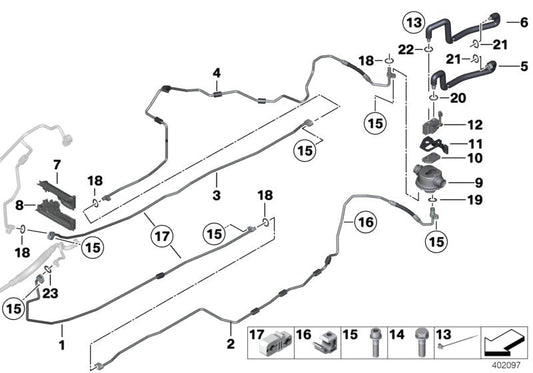Genuine BMW 64539198296 Suction Pipe (Inc. Hybrid 7 & Hybrid 7L) | ML Performance US US Car Parts
