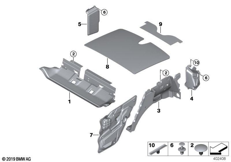Genuine BMW 51486952704 E70 Sound Insulating Roof Rear (Inc. X5) | ML Performance US US Car Parts
