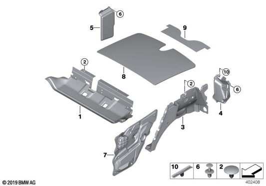 Genuine BMW 51486952704 E70 Sound Insulating Roof Rear (Inc. X5) | ML Performance US US Car Parts