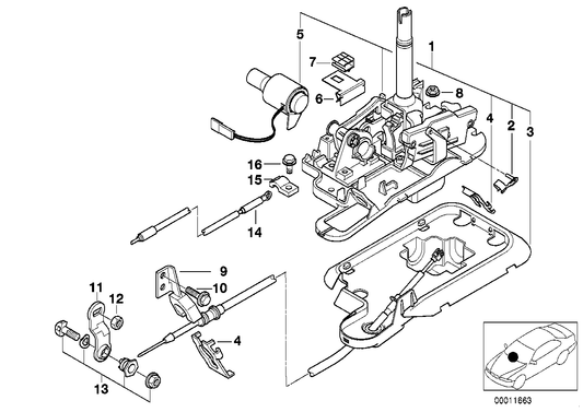Genuine BMW 25161422490 E31 Gearshift Steptronic (Inc. 840Ci) | ML Performance US US Car Parts