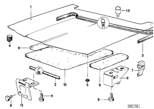 Genuine BMW 41611870532 E23 Hinge (Inc. 730, 745i & 728iS) | ML Performance US US Car Parts