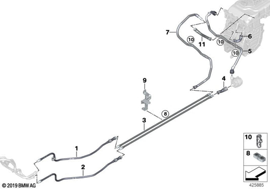 Genuine BMW 17128656445 Coolant Hose (Inc. i3s 120Ah, i3 94Ah & i3s 94Ah) | ML Performance US US Car Parts