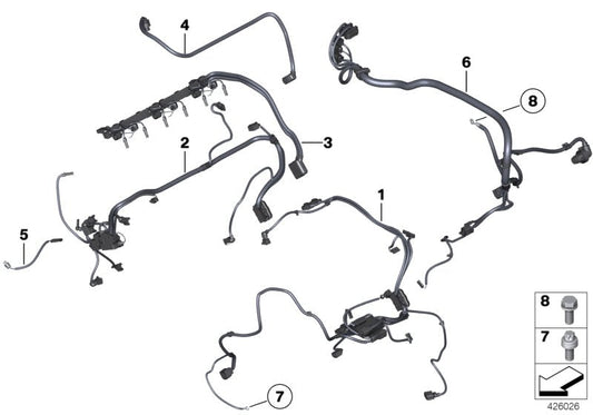 Genuine BMW 12517593341 F25 F26 Wiring Harness Engine Adapter Sensoric 2 (Inc. X3 35iX & X4) | ML Performance US US Car Parts