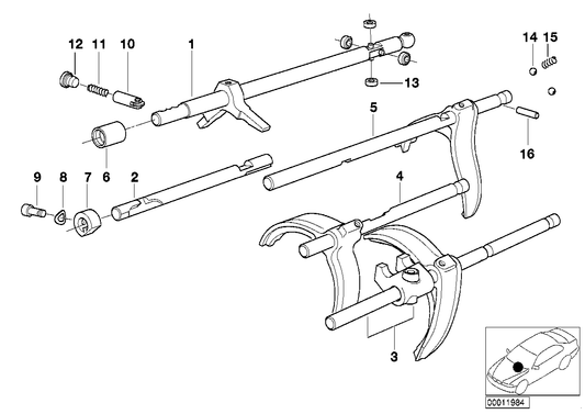 Genuine BMW 23311228270 E24 E28 E34 Shifting Rod 5St And Reverse Gear (Inc. M5 3.6, M5 & M635CSi) | ML Performance US US Car Parts