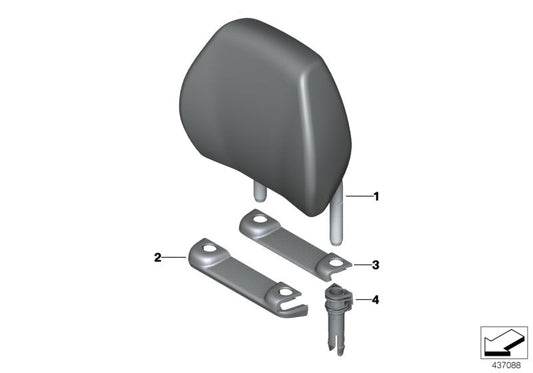 Genuine BMW 52207400893 Headrest Imitation Leather SCHWARZ (Inc. 228i, M235i & M235iX) | ML Performance US US Car Parts