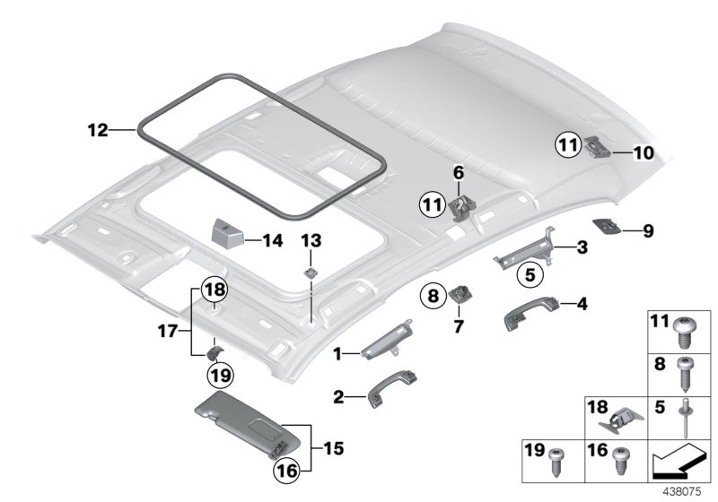 Genuine BMW 51447271405 F20 Seal For Sunroof EVERESTGRAU (Inc. 335iX, 418d & 430iX) | ML Performance US US Car Parts