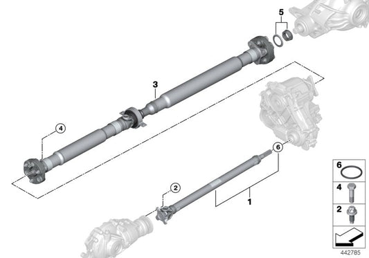Genuine BMW 26108697272 Drive Shaft Assy Rear L=1648mm (Inc. M760iX & M760LiX) | ML Performance US US Car Parts