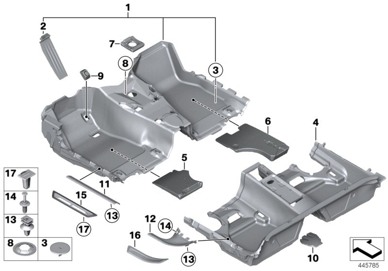 Genuine BMW 51477302879 F20 Foot Rest OYSTER (Inc. 116d, 218i & 114i) | ML Performance US US Car Parts