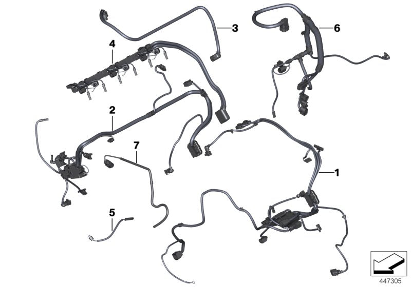 Genuine BMW 12518647878 F15 Wiring Harness, Eng. Sensoric Module 1 (Inc. X5 40eX) | ML Performance US US Car Parts