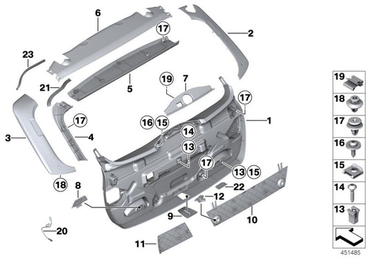 Genuine BMW 51497292920 Trim, Side Inner Right EVERESTGRAU (Inc. 318dX, 320d & 320dX) | ML Performance US US Car Parts