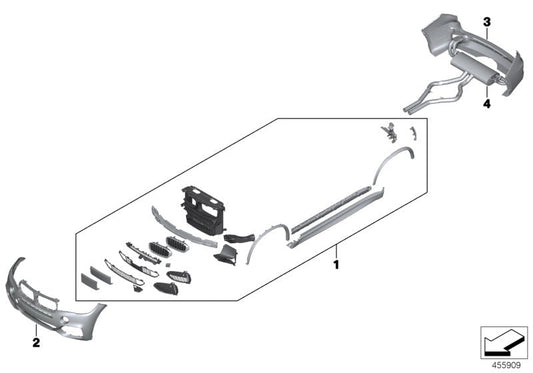Genuine BMW 51118062462 F15 TriCover, Bumper, Primed, Front ICAM (Inc. X5) | ML Performance US US Car Parts