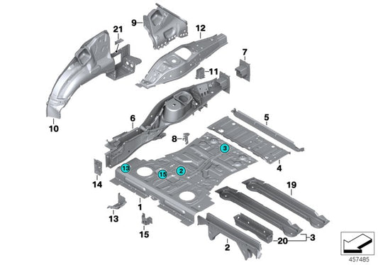 Genuine BMW 41117185745 E72 E70 Left Edc Cable Bracket (Inc. X5 25d, Hybrid X6 & X6 50iX) | ML Performance US US Car Parts