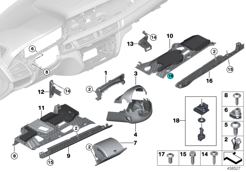 Genuine BMW 51459288816 F15 F16 Folding Box, Driver's Side CANBERRABEIGE (Inc. X6 & X5 25dX) | ML Performance US US Car Parts