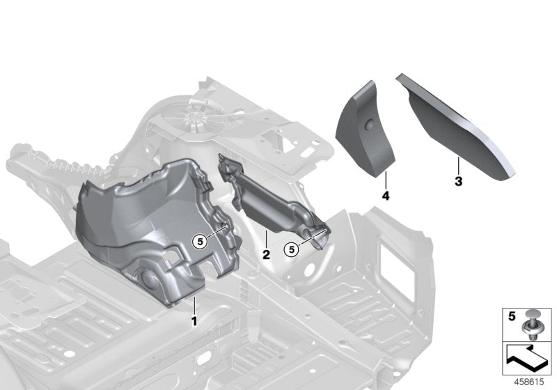 Genuine BMW 51487344682 G11 Noise Insulation, Whlhousing, Trunk, Ri (Inc. M760iX, M760LiX & 745Le) | ML Performance US US Car Parts