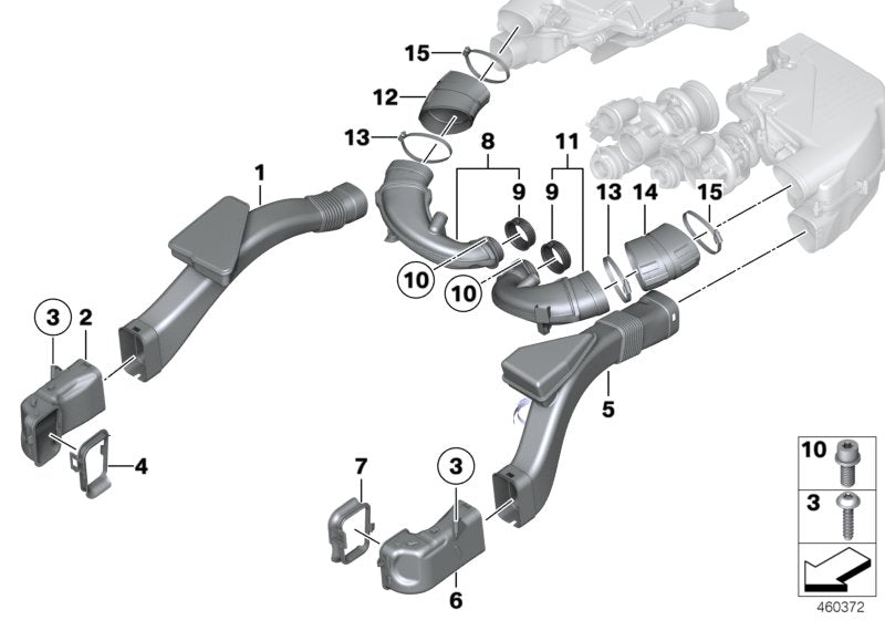 Genuine BMW 13717989299 Air Channel 45017 (Inc. Alpina B6) | ML Performance US US Car Parts