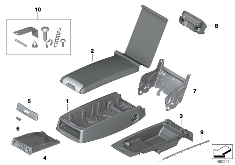 Genuine BMW 52208066692 G11 Cover, Cup Holder FINELINE METALL (Inc. 740dX, 740i & 745e) | ML Performance US US Car Parts