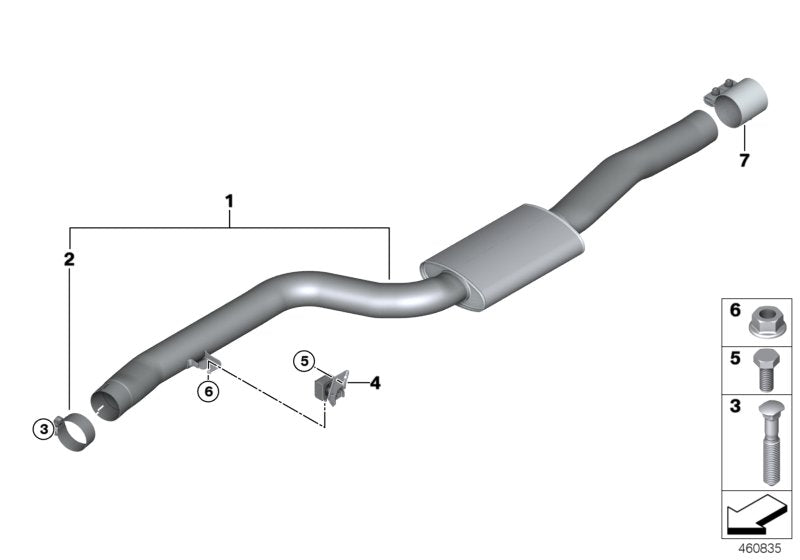 Genuine BMW 18308635588 G32 G11 Front Muffler (Inc. 740i, 640iX & 640i) | ML Performance US US Car Parts