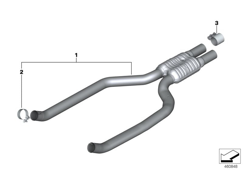 Genuine BMW 18308649960 G11 Front Muffler (Inc. 750i, 750LiX 4.0 & 750LiX 4.4) | ML Performance US US Car Parts