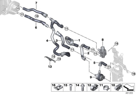 Genuine BMW 64219361962 Hose Clamp (Inc. 330e) | ML Performance US US Car Parts