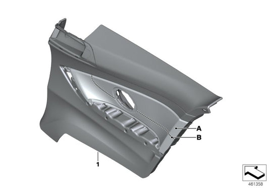 Genuine BMW 51437989854 Lateral Trim Panel Leather Rear Right INDIVIDUAL (Inc. M4) | ML Performance US US Car Parts