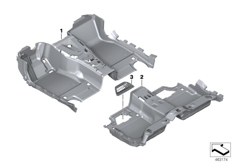 Genuine BMW 51477990524 Floor Covering Rear TARTUFO (Inc. 745LeX, 740Le & 750i) | ML Performance US US Car Parts