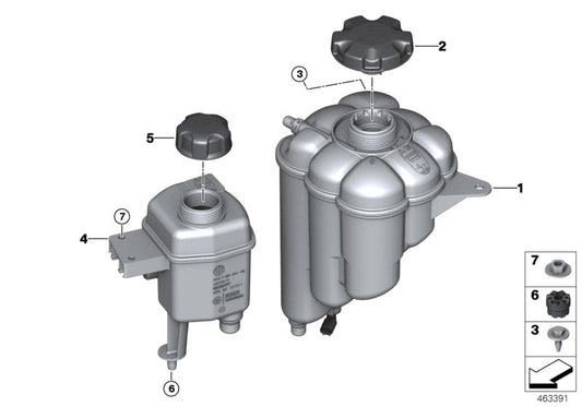 Genuine BMW 17137591214 F15 E72 Expansion Tank (Inc. X5 40eX & Hybrid X6) | ML Performance US Car Parts
