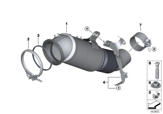 Genuine BMW 18328664540 G07 G05 G31 Holder Catalytic Converter Near Engine (Inc. 540iX, 840i & 740Li) | ML Performance US US Car Parts