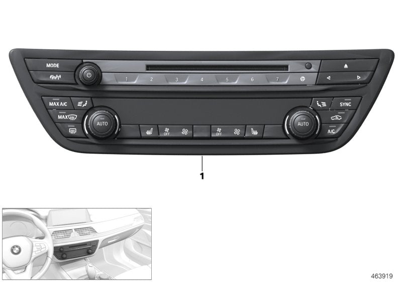 Genuine BMW 64119475837 G11 Rep. Kit For Radio/Climate Cont. Panel (Inc. 730dX, 750Li & 730i) | ML Performance US US Car Parts