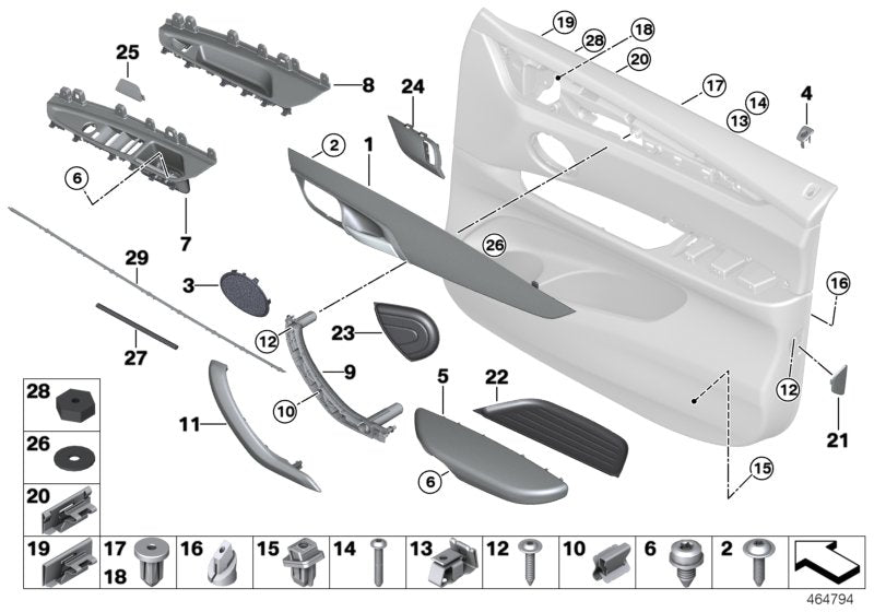 Genuine BMW 51417381887 F15 F16 Decor Strip, Left BRAUN (Inc. X5 & X6 35i) | ML Performance US US Car Parts