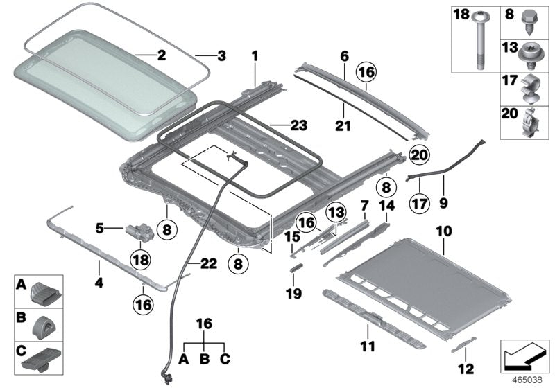 Genuine BMW 54107288237 F21 F20 Supended Headliner OYSTER (Inc. M240i, 220i & 118d) | ML Performance US US Car Parts