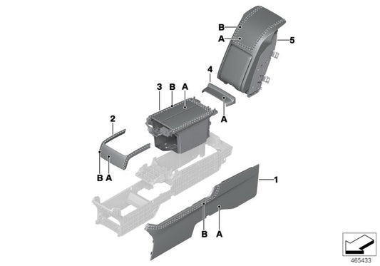 Genuine BMW 51167991182 Trim, Rear Console INDIVIDUAL (Inc. 730Ld, 740i & 740Le) | ML Performance US US Car Parts