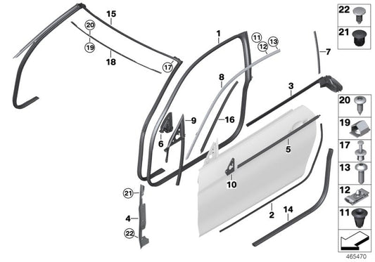 Genuine BMW 51347433340 Finisher, Side Frame Right ALU SATINIERT (Inc. 435dX, 428i & 420i) | ML Performance US US Car Parts