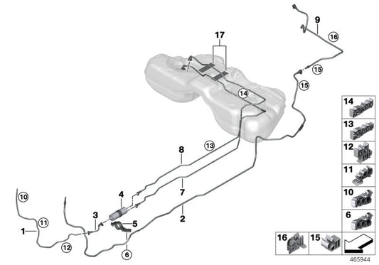 Genuine BMW 16127389878 Fuel Feed Line (Inc. 750LiX, 750LiX 4.0 & M760LiX) | ML Performance US US Car Parts