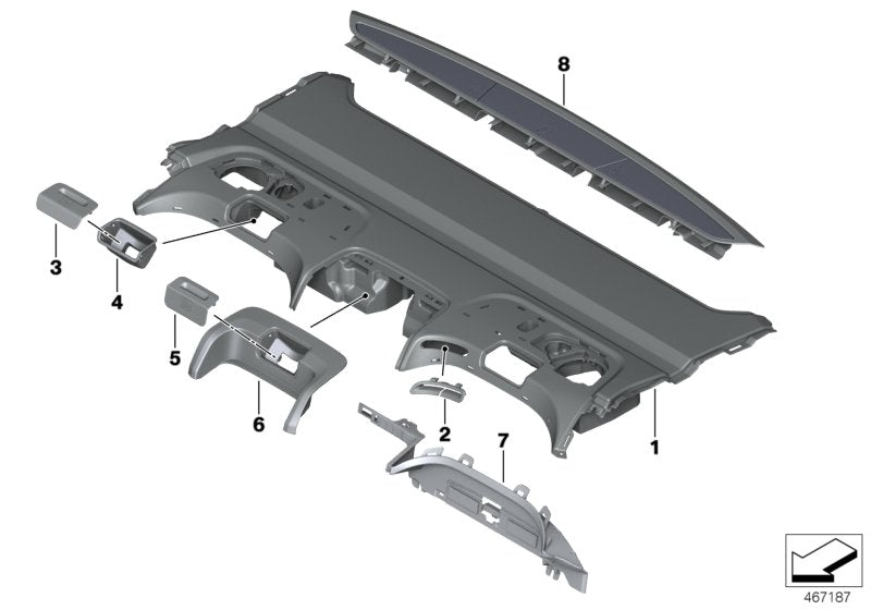 Genuine BMW 51467990327 G11 Support, Storage Shelf, Left RAUCHWEIß (Inc. 745eX, 740LdX & 750iX) | ML Performance US US Car Parts