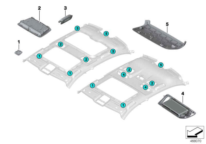 Genuine BMW 51447990166 G11 Cover, Microphone RAUCHWEISS (Inc. 730dX, 740LiX & 750LiX 4.0) | ML Performance US US Car Parts