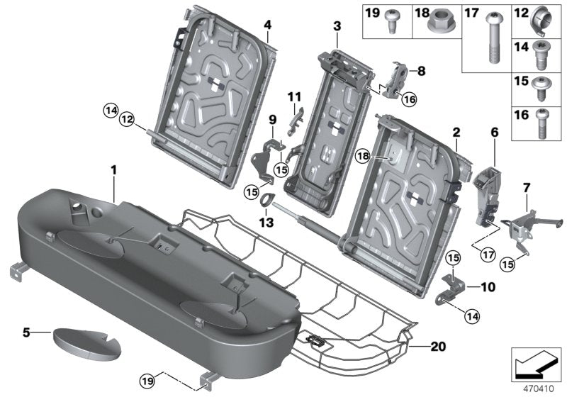 Genuine BMW 52207314648 Catch Bracket Right (Inc. X5) | ML Performance US US Car Parts