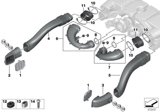 Genuine BMW 13717992009 Rubber Boot Alpina (Inc. Alpina B7) | ML Performance US US Car Parts