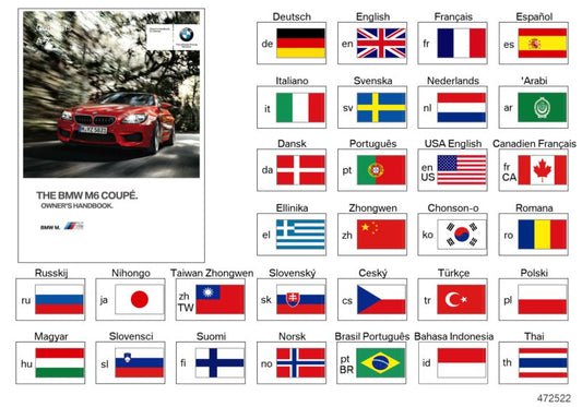 Genuine BMW 01402925454 Owner's Manual For M6 DE (Inc. M6) | ML Performance US US Car Parts