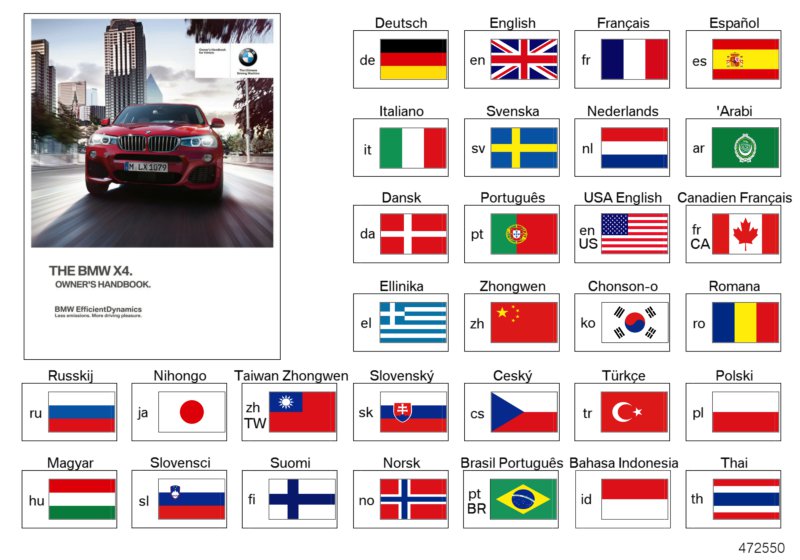 Genuine BMW 01402928723 F26 Owner's Manual For F26 ENUS (Inc. X4) | ML Performance US US Car Parts