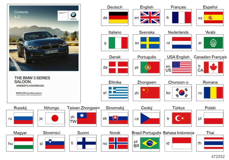 Genuine BMW 01402901100 Owner's Manual For EN US (Inc. 335i, 328d & 328i) | ML Performance US US Car Parts