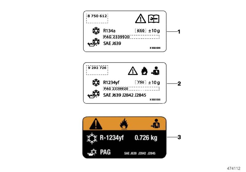 Genuine BMW 71236995657 G11 Label, Coolant 750+/-15G (Inc. 520i, 550iX 4.0 & i3 120Ah) | ML Performance US US Car Parts