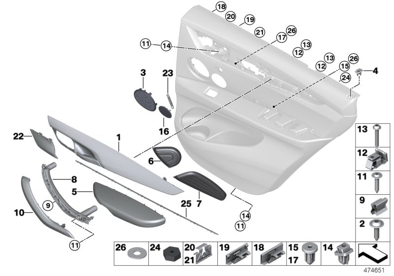 Genuine BMW 51417354147 F15 F16 Armrest, Left ELFENBEINWEISS (Inc. X5) | ML Performance US US Car Parts