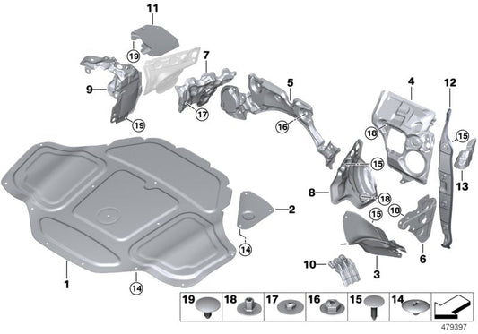 Genuine BMW 51487330746 G11 Sound Insulation, Partition, Inner Right LHD (Inc. 750LiX, 750LiX 4.4 & 740i) | ML Performance US US Car Parts