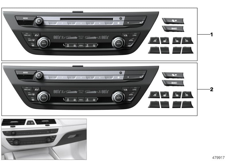 Genuine BMW 61316834464 G32 G30 G31 Rep. Kit For Radio/Climate Cont. Panel (Inc. 520d ed, 520i & 530eX) | ML Performance US US Car Parts