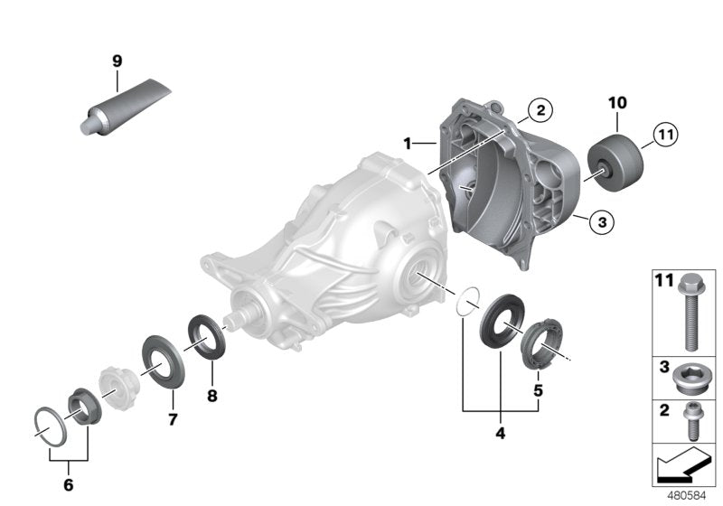 Genuine BMW 33118638081 G32 G30 G11 Cover, Rear 205AL (Inc. 540iX, 740iX & 630iX) | ML Performance US US Car Parts